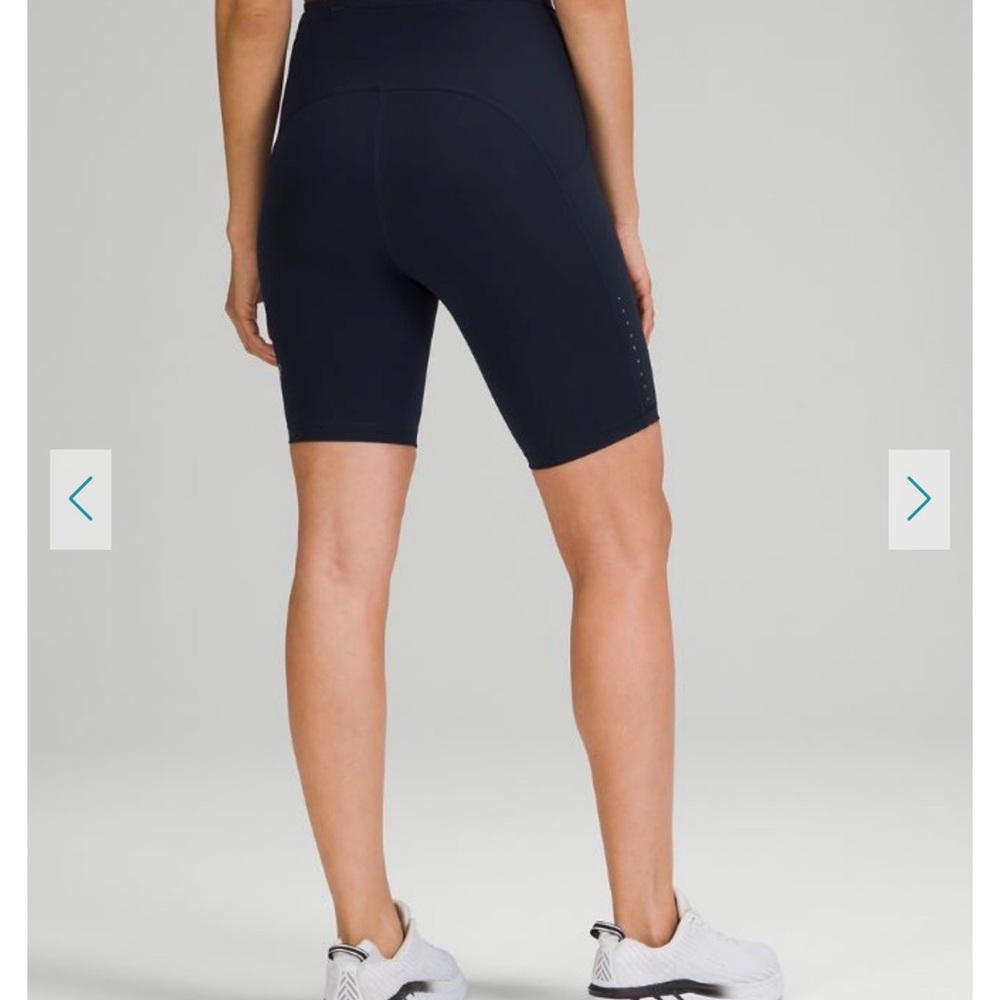Lululemon Limited Edition Swift Speed High Rise Shorts 8 inches Size 6 Navy - Picture 3 of 12